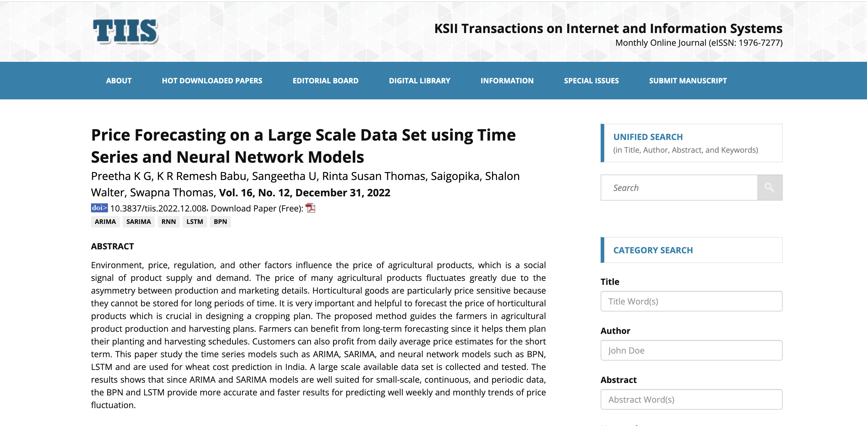 Horticultural Price Forecasting Paper